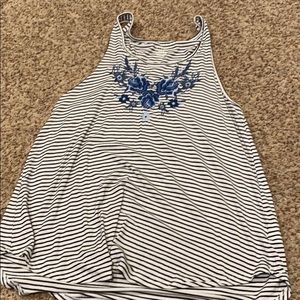 American Eagle Embroidered Tank Top